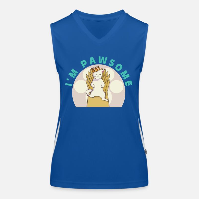 Chat mignon blanc Débardeur respirant contrasté Femme