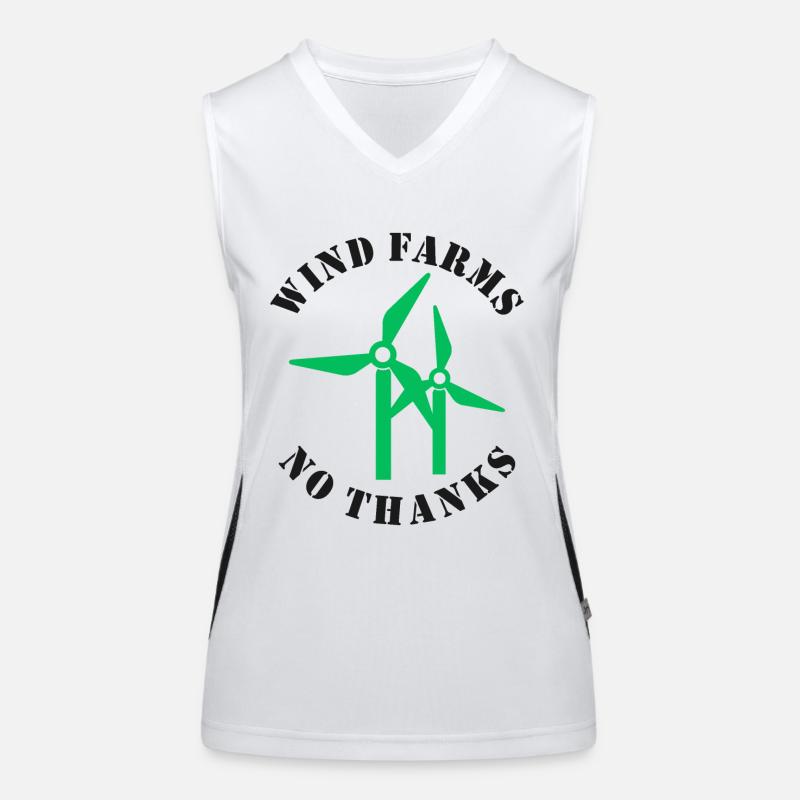 Parcs éoliens Non merci Débardeur respirant contrasté Femme