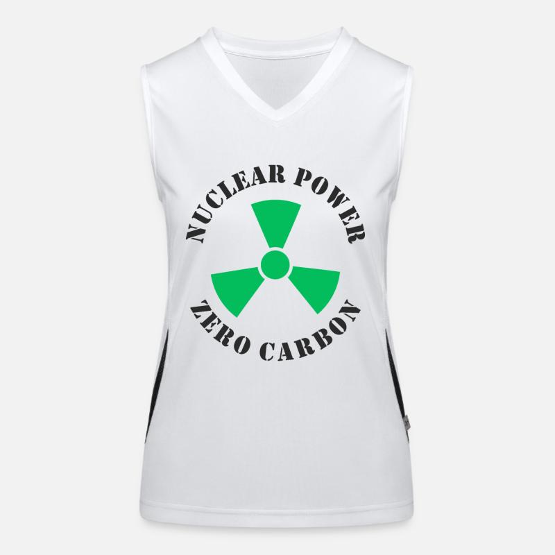 Atomkraft, Null CO2 Kohlenstoff Funktionelles Kontrast-Tank Top für Frauen
