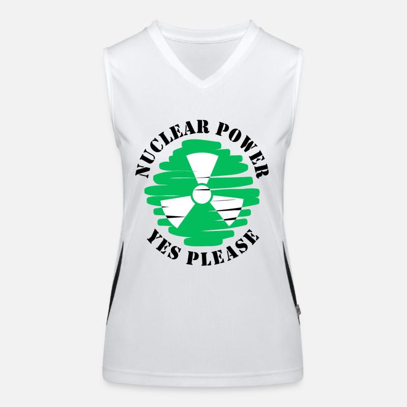 Nuclear Power, Yes Please, Nuclear Energy Women's Functional Contrast Tank Top
