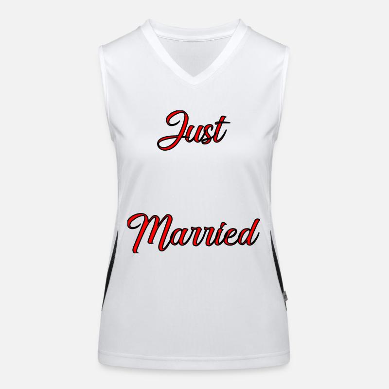 JUST MARRIED. VIVE LES MARIES. EVJF. Débardeur respirant contrasté Femme