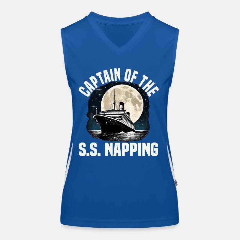 Captain Of Napping Cruise Ship Vacation Group Funktionelles Kontrast-Tank Top für Frauen