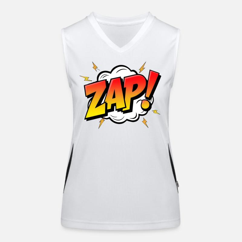 ZAPPER! - Une exclamation dynamique de bande dessinée Débardeur respirant contrasté Femme