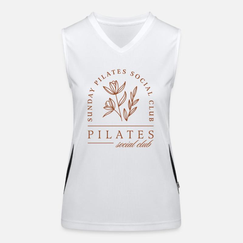 Pilates club studio classe filles boho aesthetic Débardeur respirant contrasté Femme