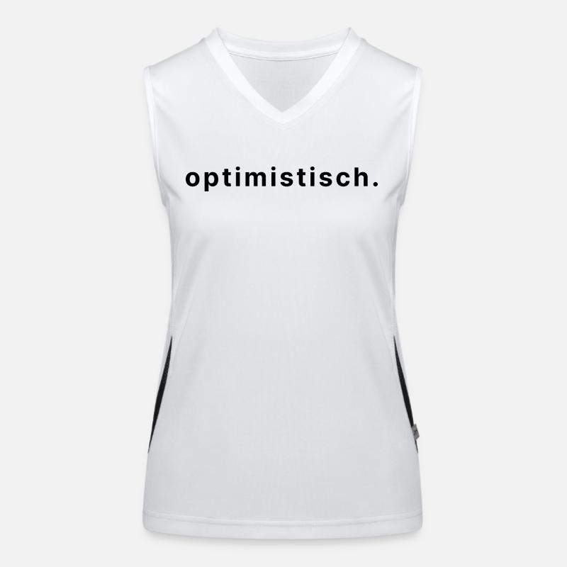 optimistisch. Funktionelles Kontrast-Tank Top für Frauen