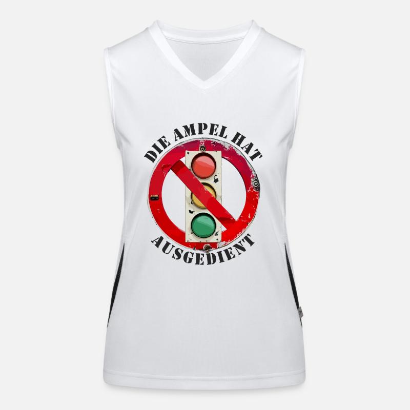 Die Ampel hat ausgedient Funktionelles Kontrast-Tank Top für Frauen