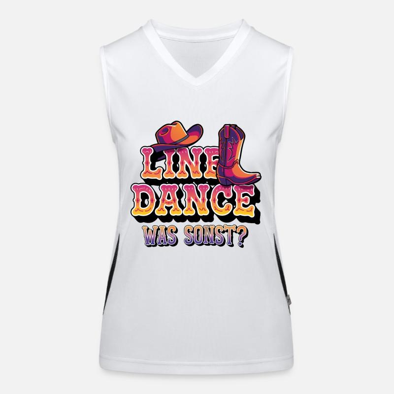 Line Dance Was sonst? Ich bin Line Dancer Funktionelles Kontrast-Tank Top für Frauen