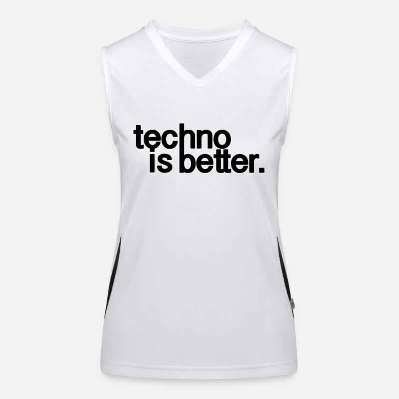 techno c'est mieux logo Débardeur respirant contrasté Femme