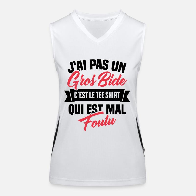 J'ai Pas Un Gros Bide Débardeur respirant contrasté Femme