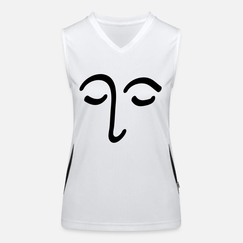 Visage Dessin Tête Oeil Cadeau Débardeur respirant contrasté Femme