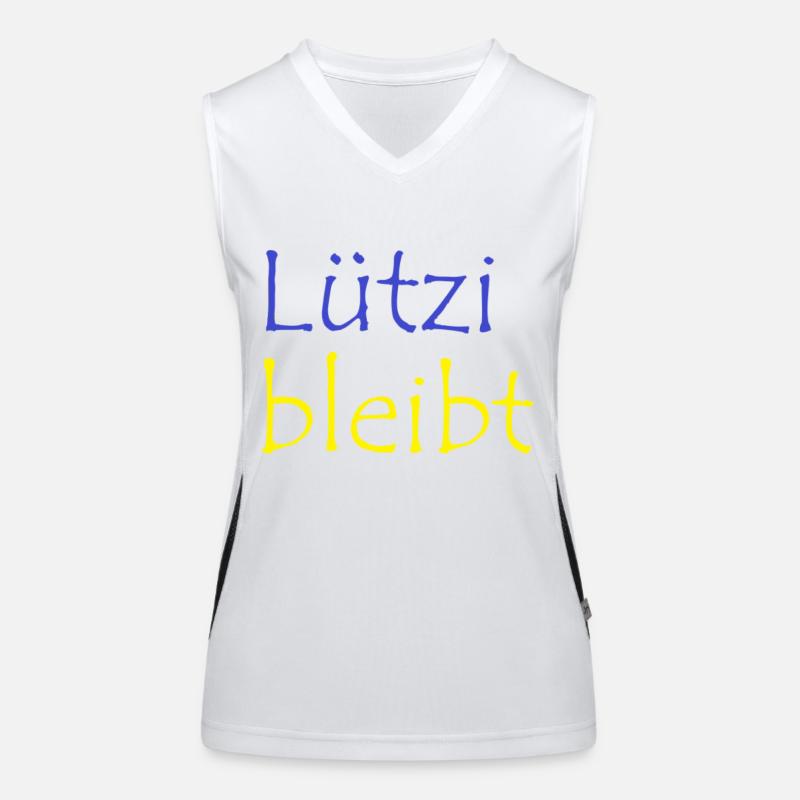 Lützerath Protestanten Spruch Lützi bleibt Funktionelles Kontrast-Tank Top für Frauen