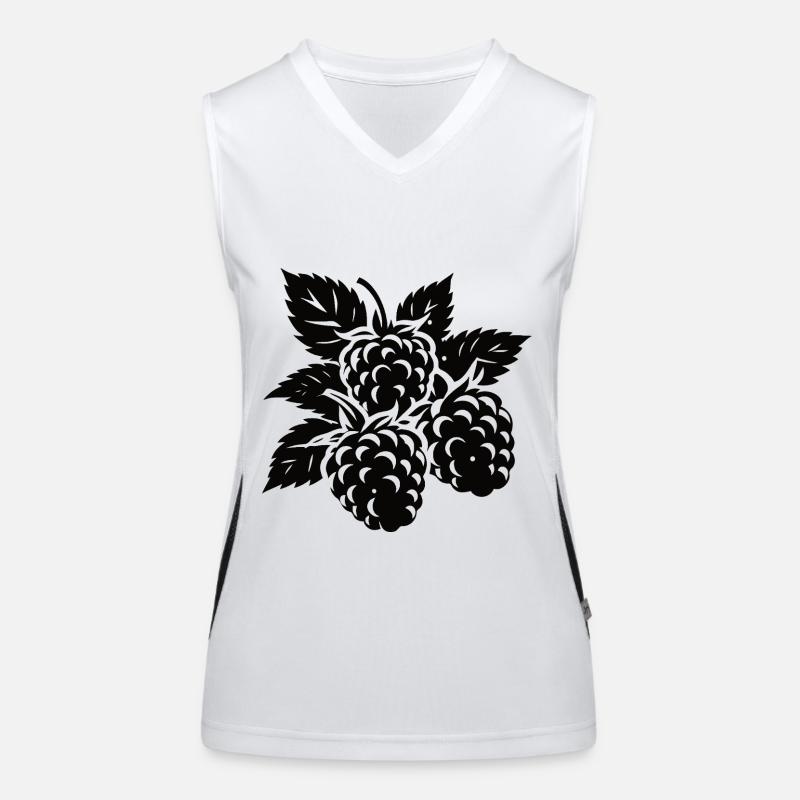 Simple blackberry design – natural elegance Women's Functional Contrast Tank Top