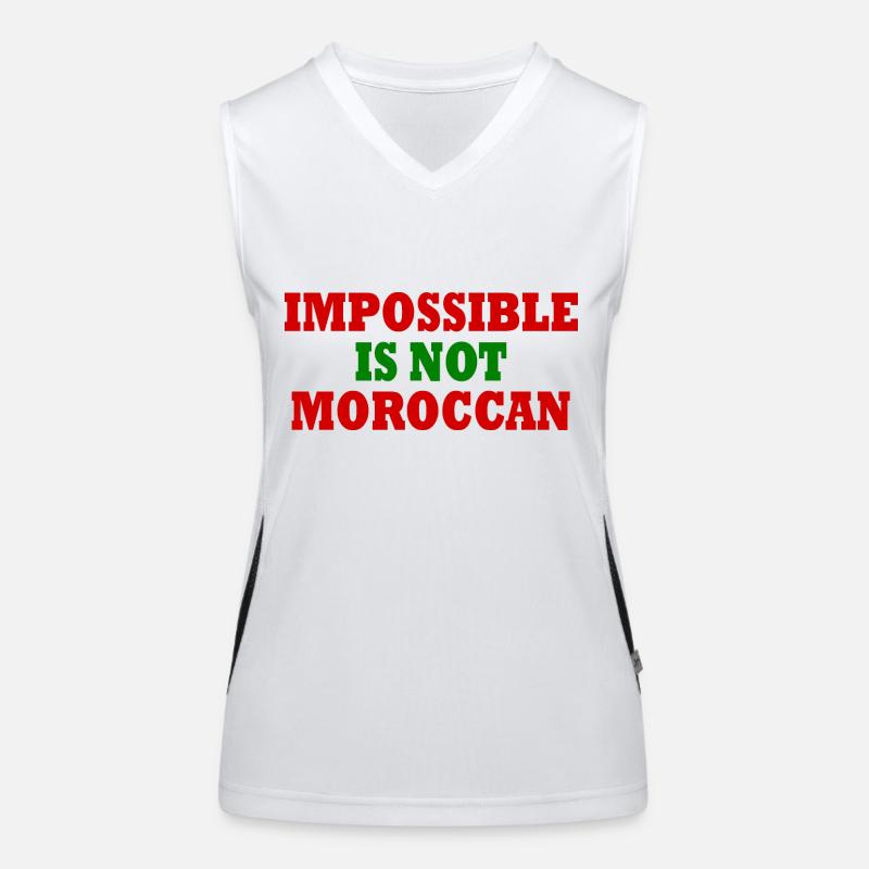 impossible is not moroccan - Marokko Funktionelles Kontrast-Tank Top für Frauen