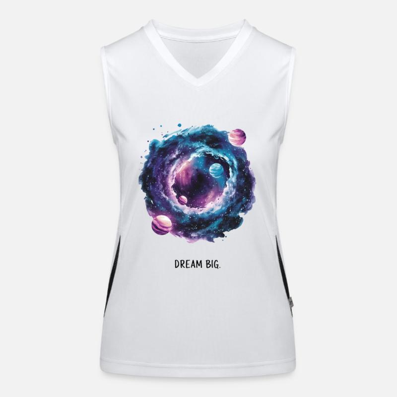 Galactic Dreams Think Big Women's Functional Contrast Tank Top