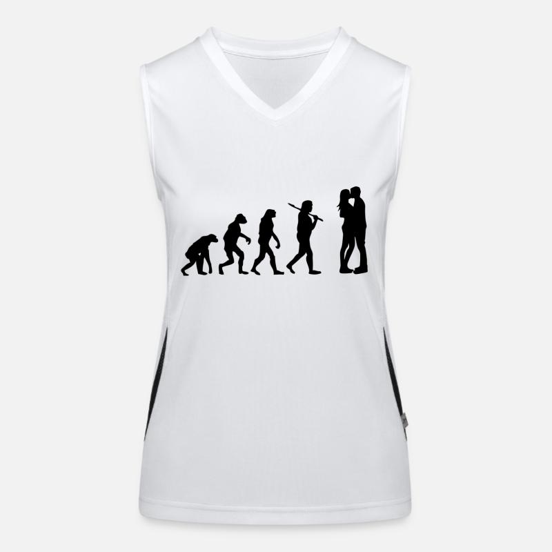 Die Evolution der Liebe Funktionelles Kontrast-Tank Top für Frauen