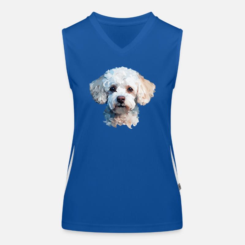 Pudel Polygon Design Funktionelles Kontrast-Tank Top für Frauen