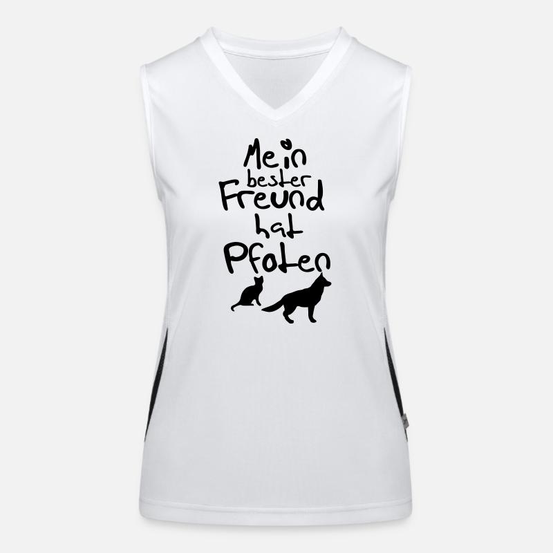 Bester Freund mit Pfoten Geschenk Funktionelles Kontrast-Tank Top für Frauen