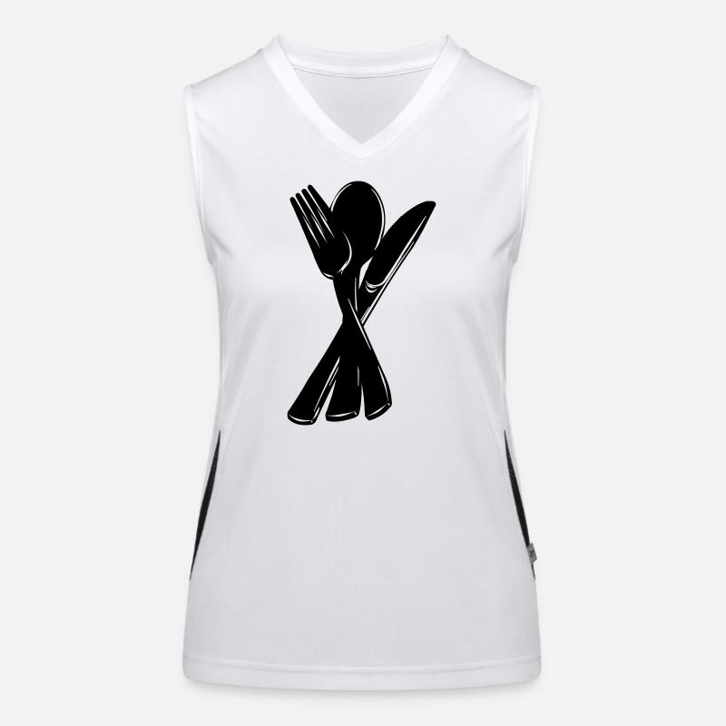 Knife fork and spoon Women's Functional Contrast Tank Top