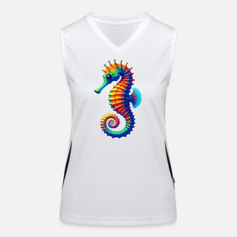 Seepferdchen Funktionelles Kontrast-Tank Top für Frauen