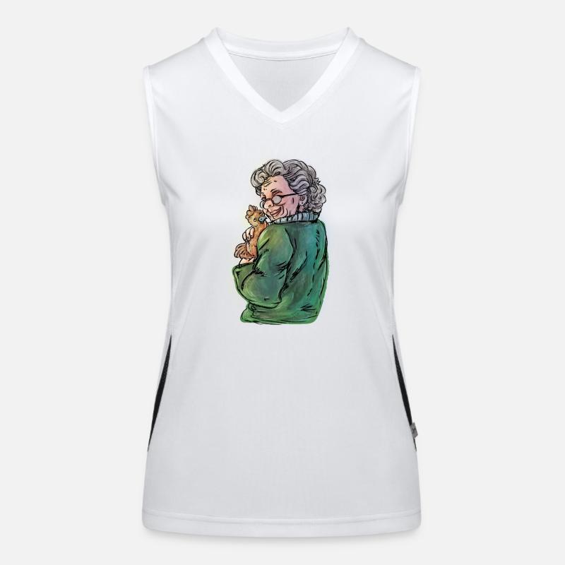Hühner Oma Funktionelles Kontrast-Tank Top für Frauen