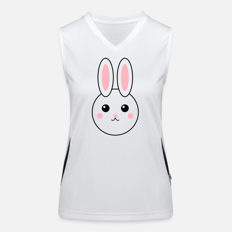 Conception de lapin abstrait coloré Débardeur respirant contrasté Femme