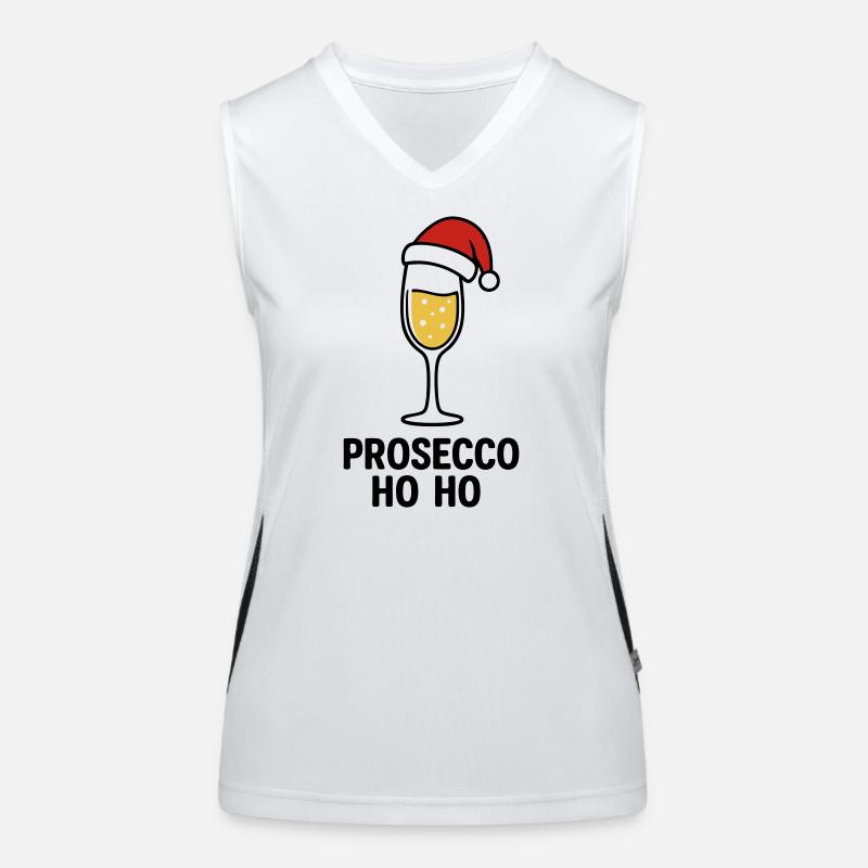 Prosecco Ho Ho – Pull de Noël au prosecco Débardeur respirant contrasté Femme
