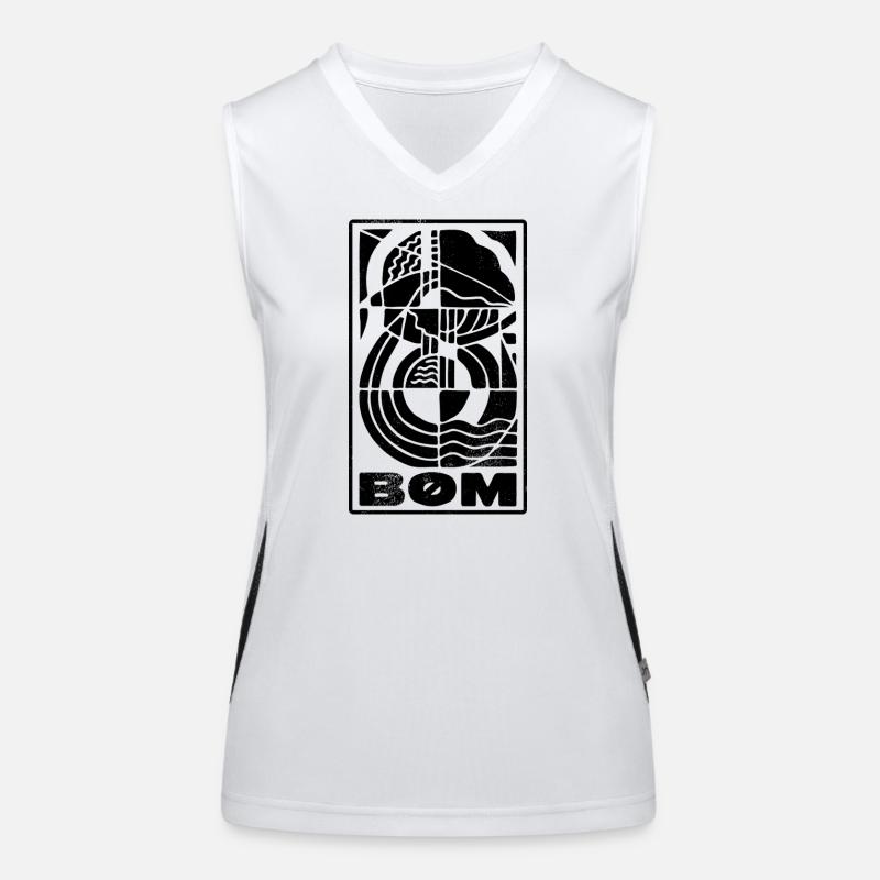 Logo - long, negative Women's Functional Contrast Tank Top
