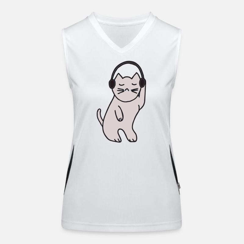 Katze discoqueen Funktionelles Kontrast-Tank Top für Frauen