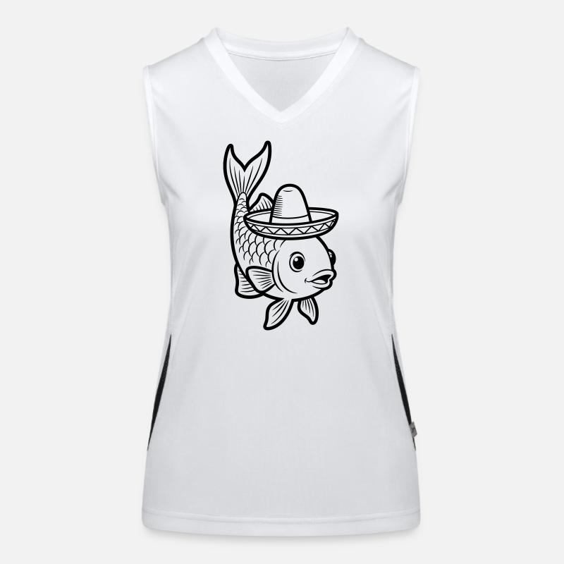 Sombrero de poisson Débardeur respirant contrasté Femme
