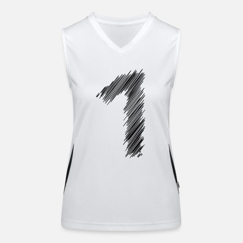 1 Hatching design Women's Functional Contrast Tank Top