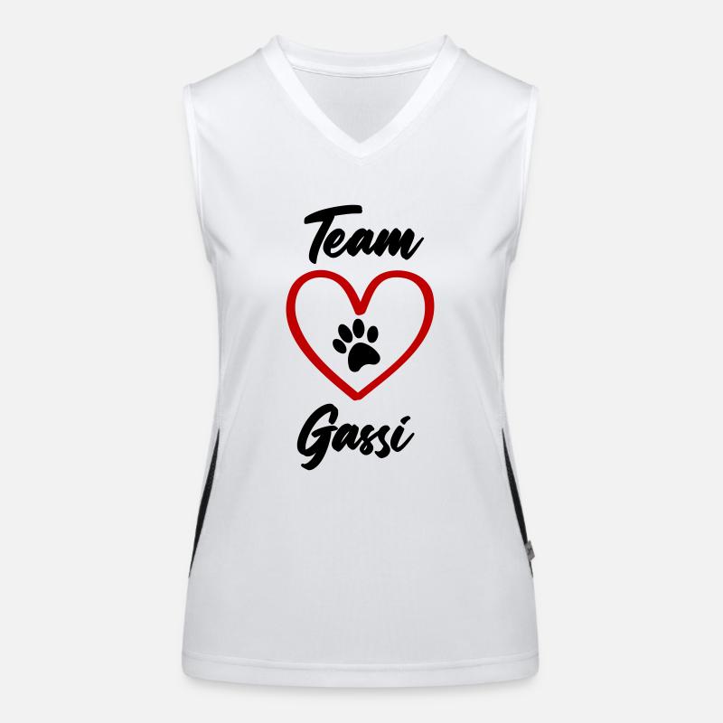 team gassi pfote liebe Funktionelles Kontrast-Tank Top für Frauen