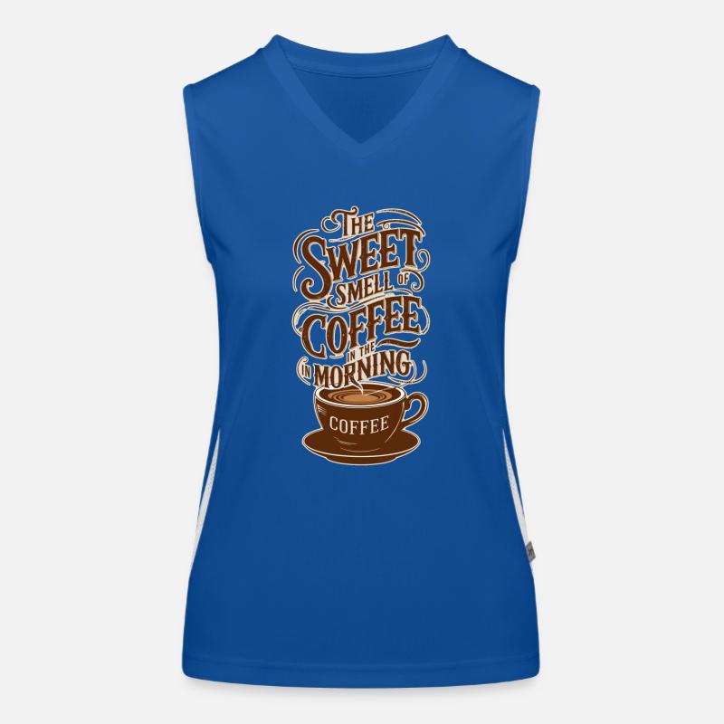 douce odeur du café le matin Débardeur respirant contrasté Femme