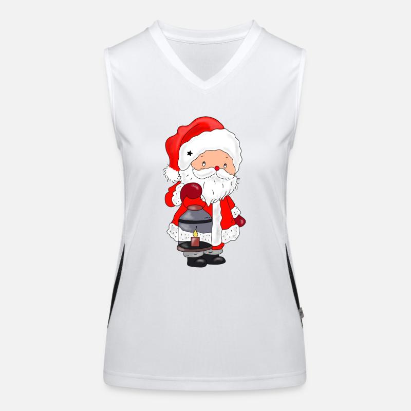 Weihnachtsmann Funktionelles Kontrast-Tank Top für Frauen
