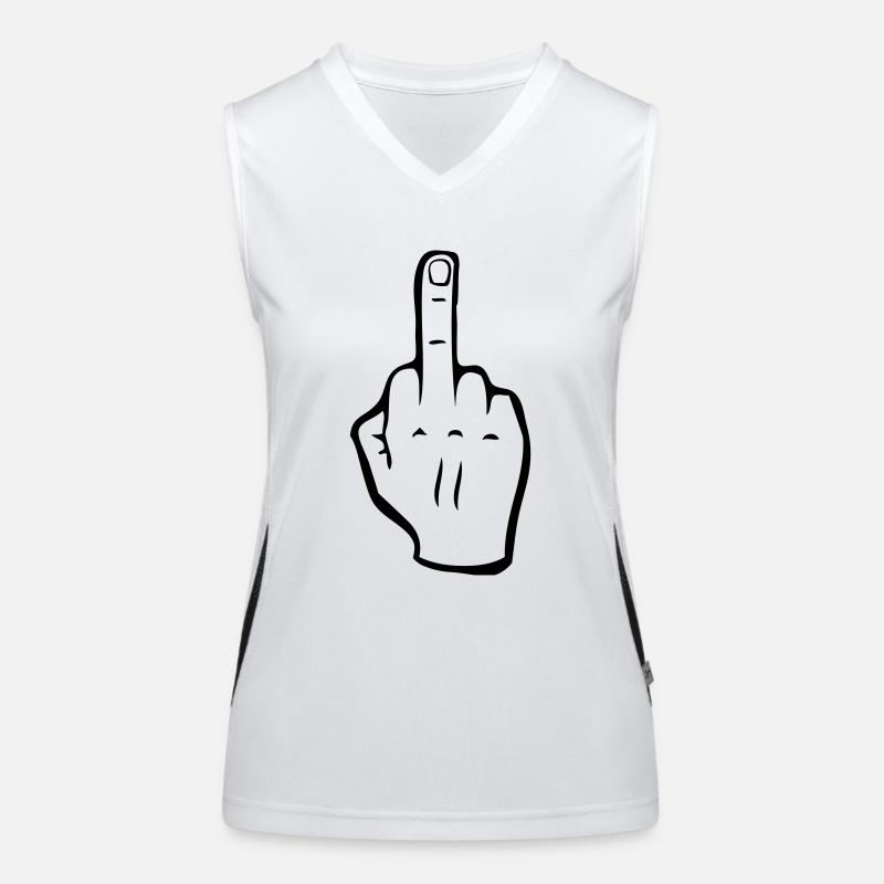Mittelfinger Funktionelles Kontrast-Tank Top für Frauen