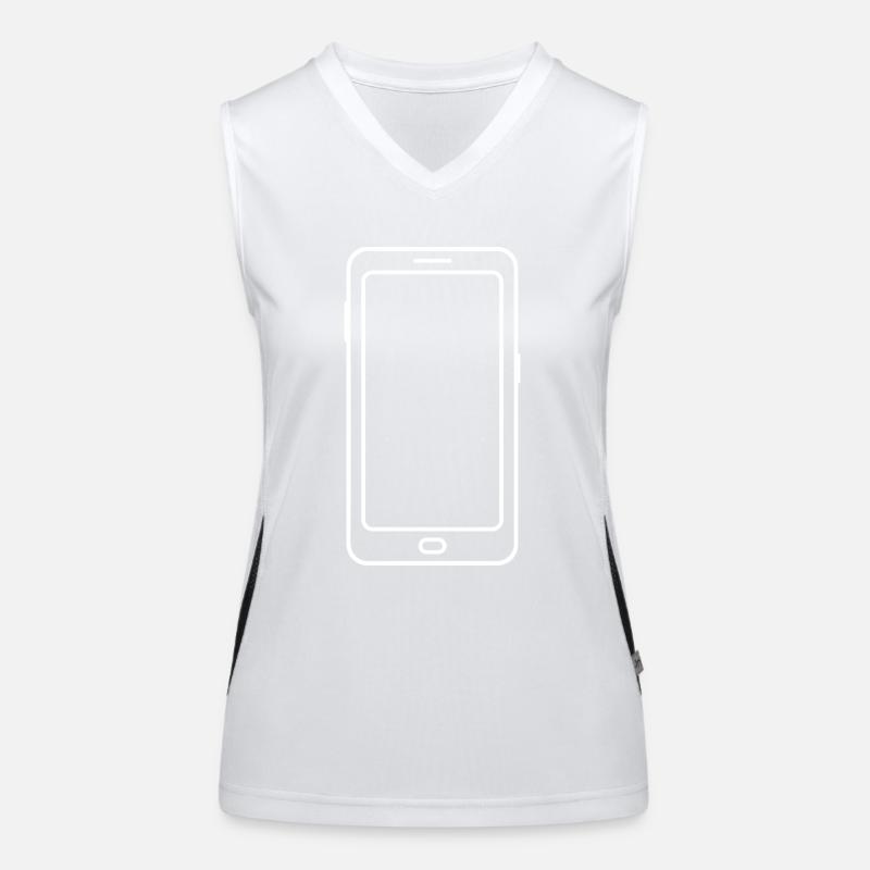 Telefon Funktionelles Kontrast-Tank Top für Frauen