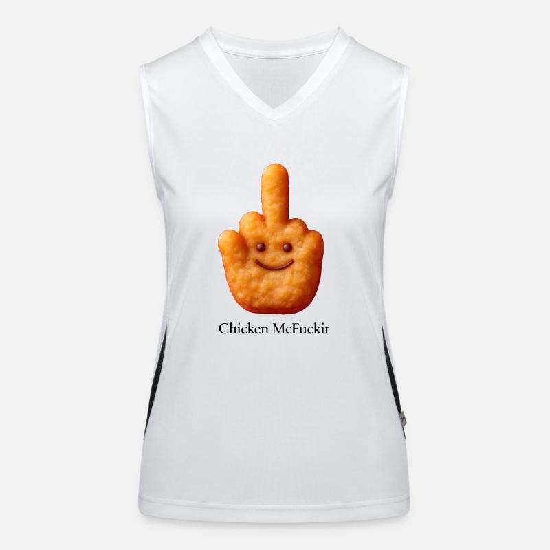 Chicken McFuckit Funktionelles Kontrast-Tank Top für Frauen