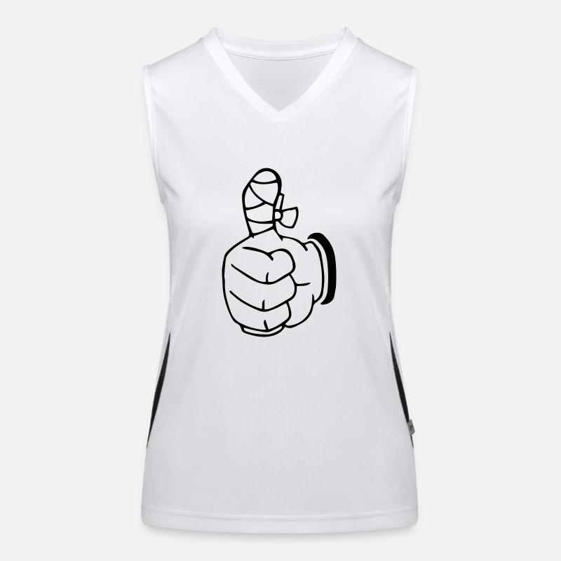 Daumen hoch Handwerker Geschenkidee Funktionelles Kontrast-Tank Top für Frauen