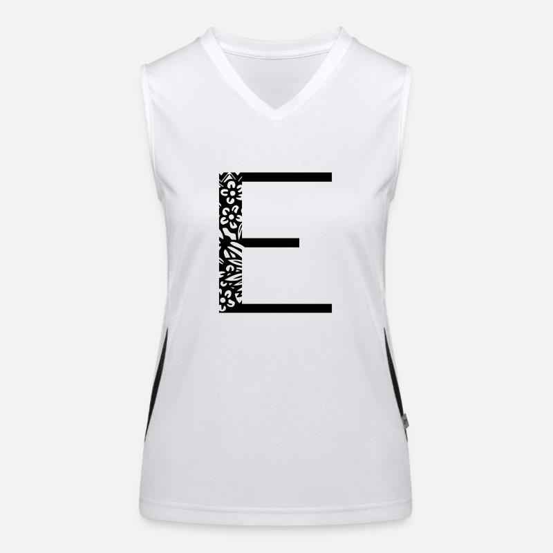 Buchstabe E Funktionelles Kontrast-Tank Top für Frauen