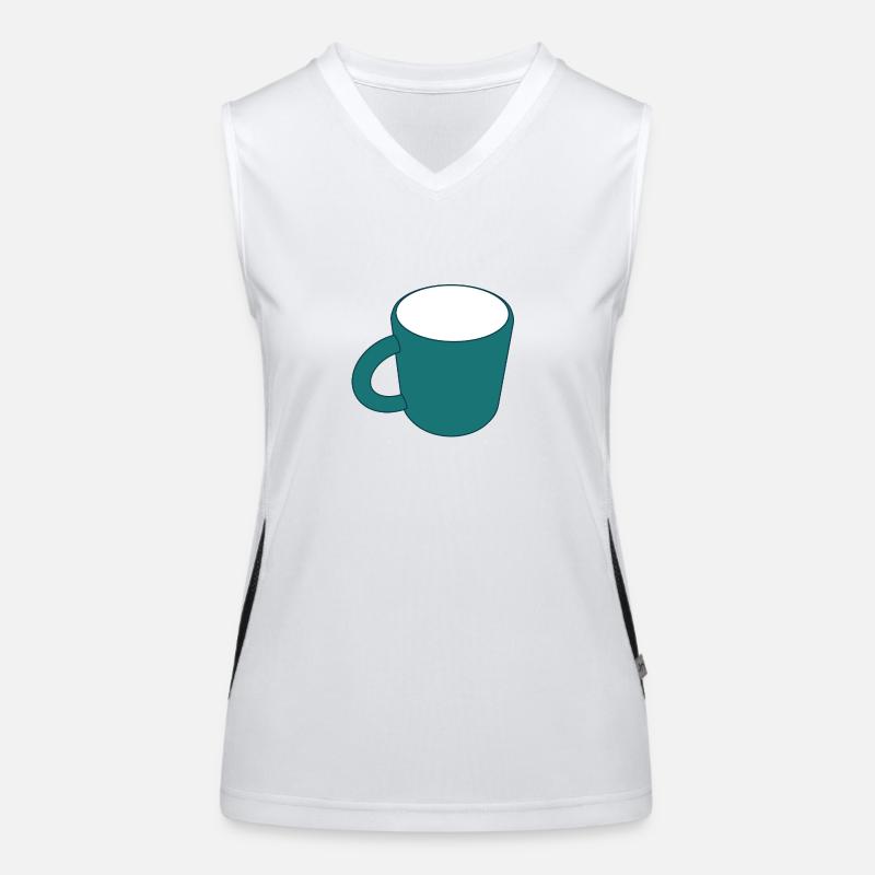Empty coffee cup Women's Functional Contrast Tank Top