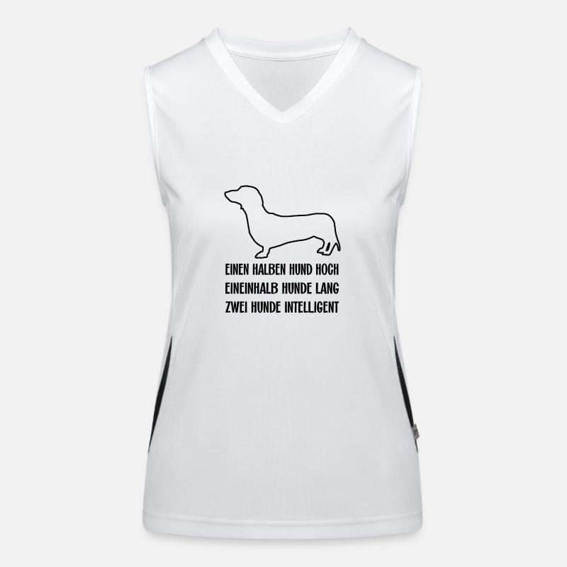 Schlauer intelligenter Dackel ich liebe Dackel Funktionelles Kontrast-Tank Top für Frauen