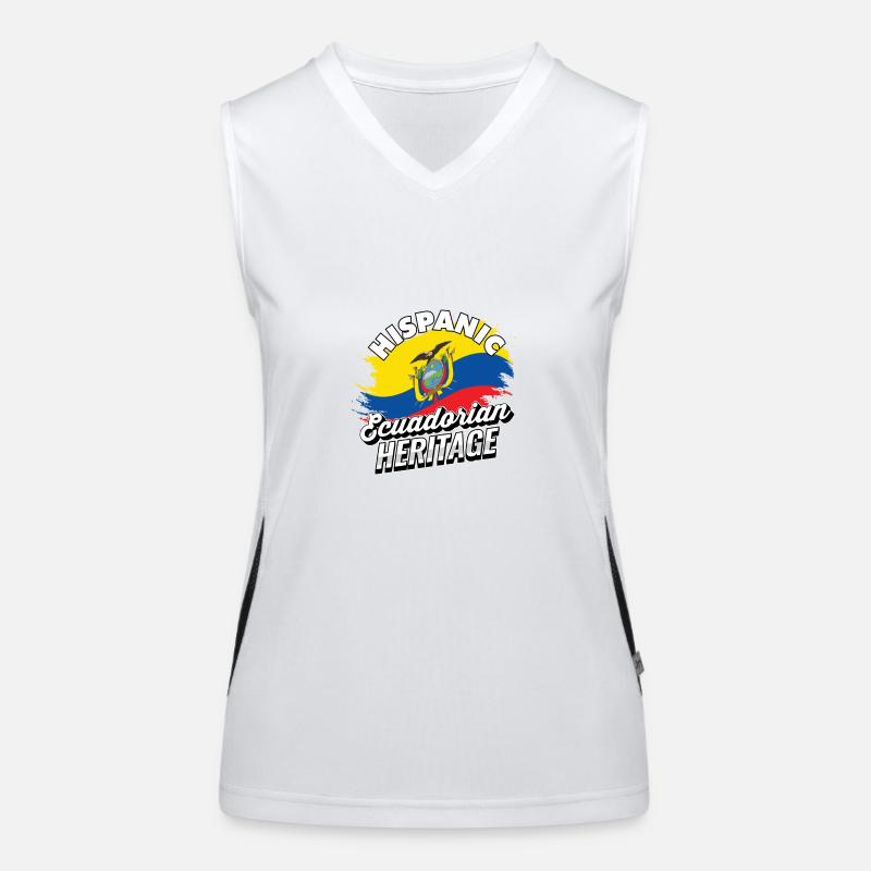 Hispanic Ecuadorian Heritage Ecuador Women's Functional Contrast Tank Top