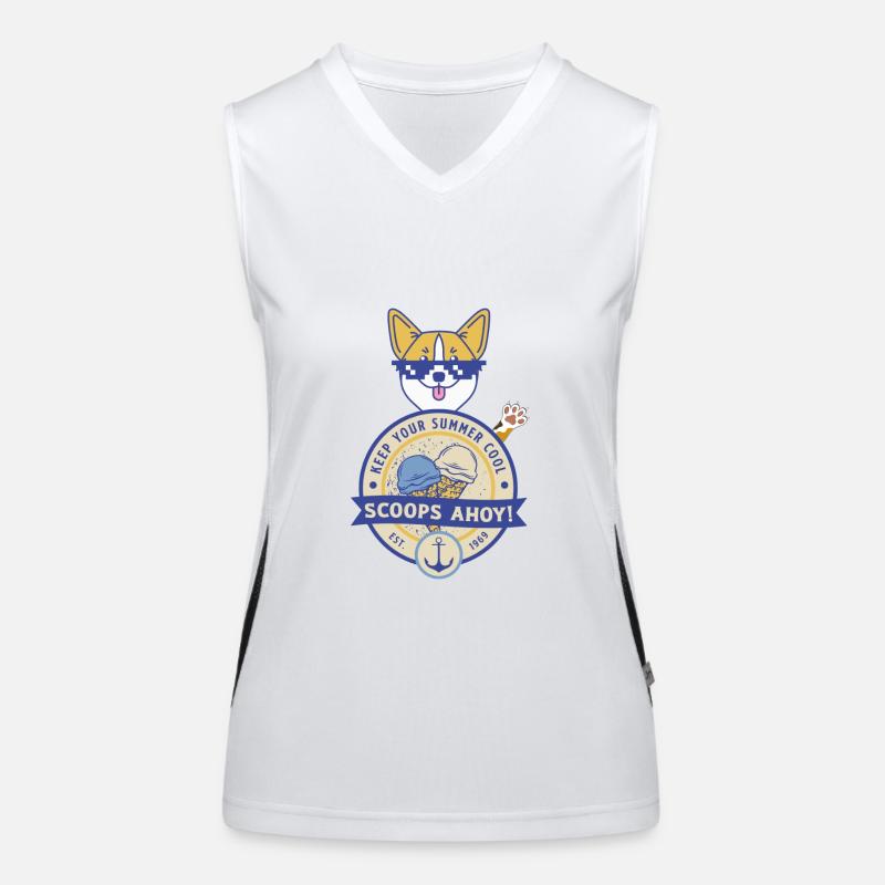 keep your summer cool - scoops ahoy Women's Functional Contrast Tank Top