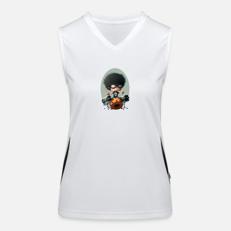 Drummer Boy Funktionelles Kontrast-Tank Top für Frauen