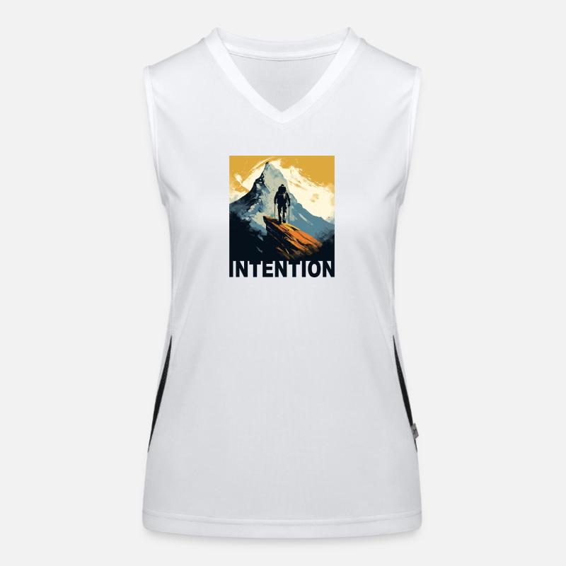Mountain Intention Funktionelles Kontrast-Tank Top für Frauen