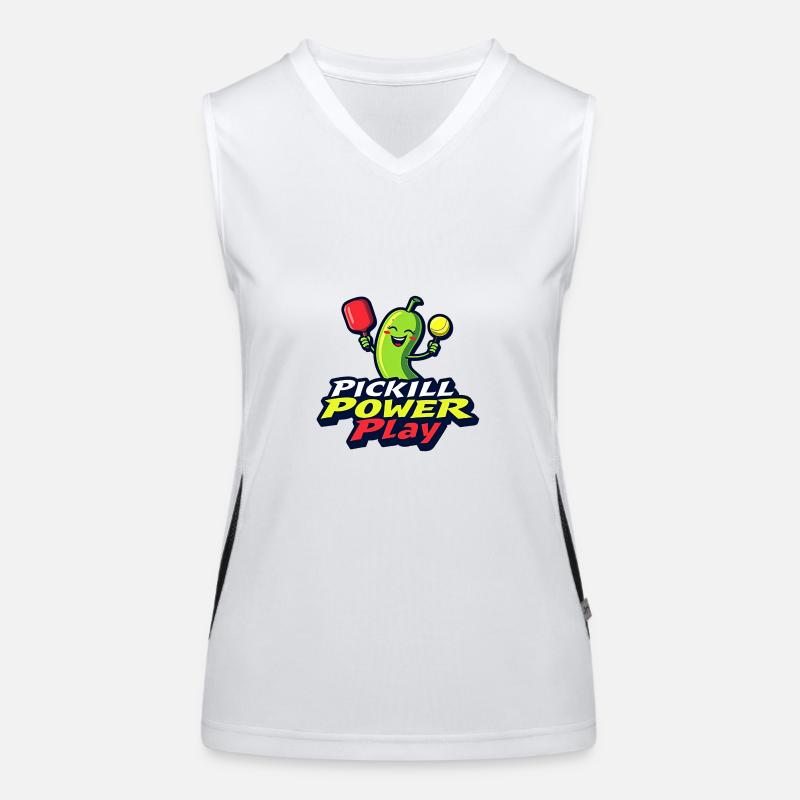Pickill Power Play Vibrant Pickle Fun Women's Functional Contrast Tank Top