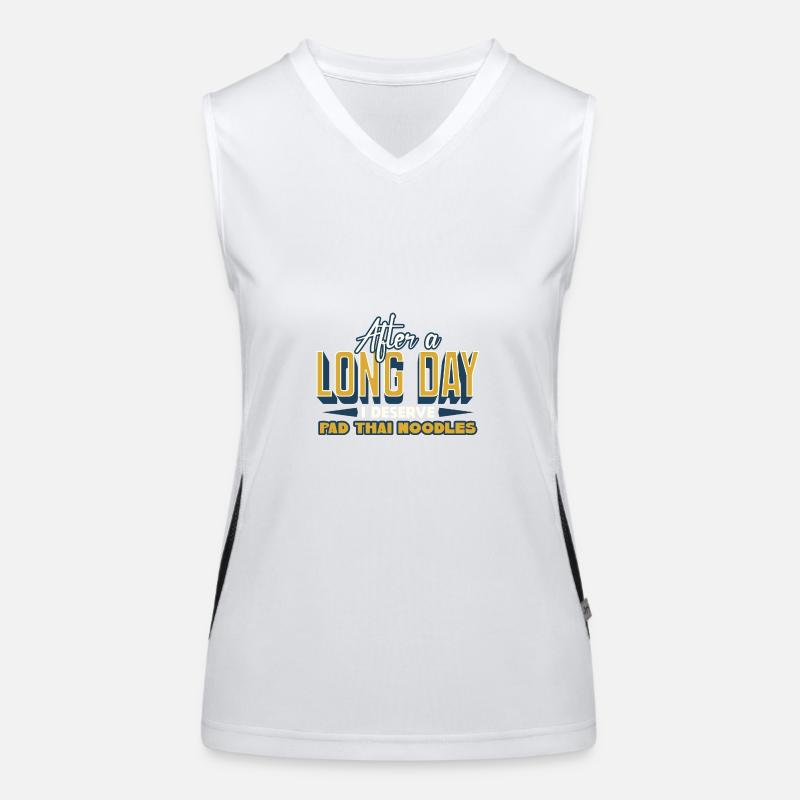 After A Long Day I Deserve Pad Thai Noodles Women's Functional Contrast Tank Top