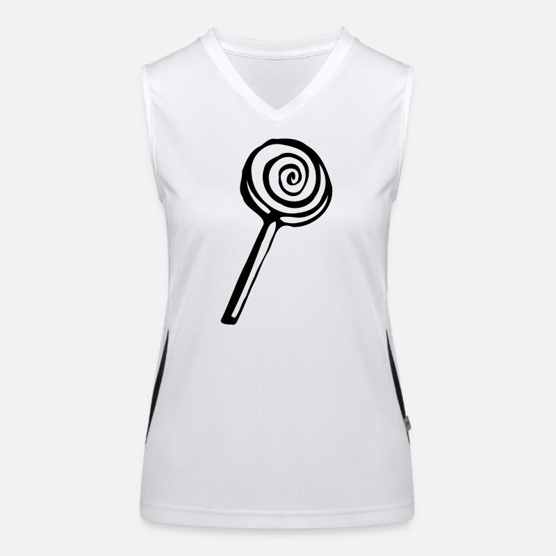 Lolli Lutscher Design klassisch Funktionelles Kontrast-Tank Top für Frauen