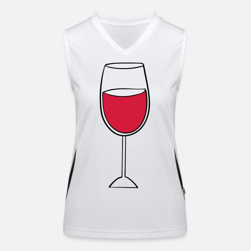 weinglas Funktionelles Kontrast-Tank Top für Frauen