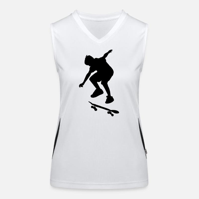 Skateboard Tricks Funktionelles Kontrast-Tank Top für Frauen