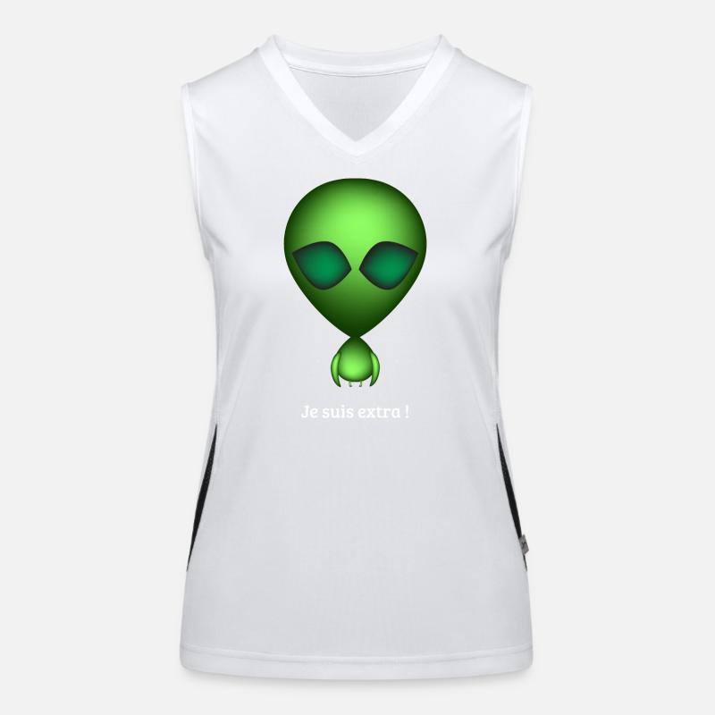 Alien Vert Je suis Extra Débardeur respirant contrasté Femme